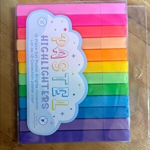 Claire's Pastel Highlighters Set, 12 pc set washable water based ink